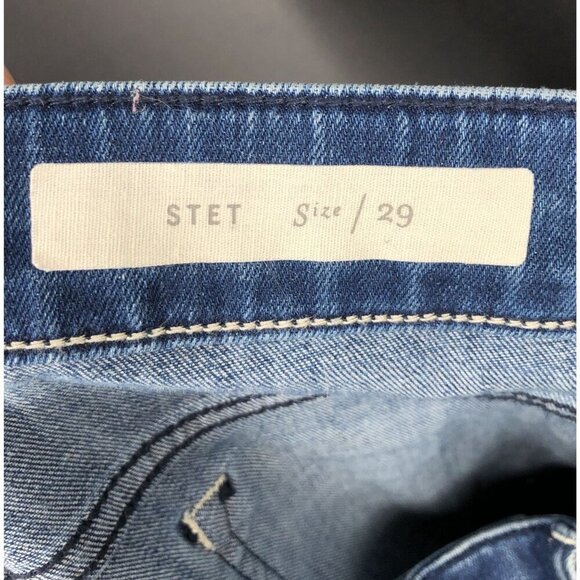 Pilcro Anthropologie Women's Distressed Skinny Jeans 29 Blue Medium Wash - Picture 5 of 10